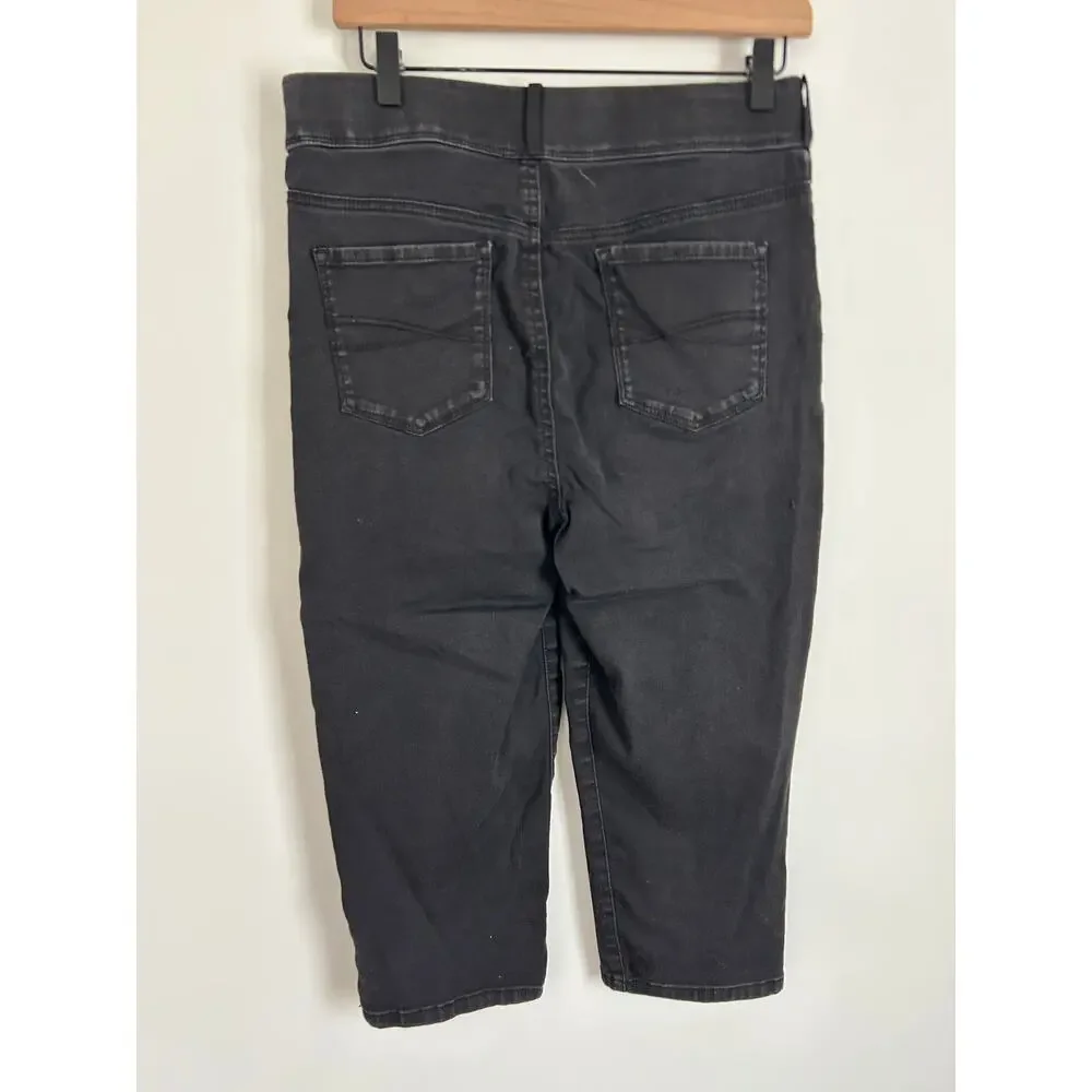 Gloria Vanderbilt Slimming Effect Black Avery Ponte Slim Pull On Pants Size 8